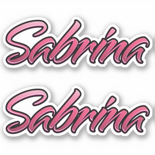 Sabrina faded pink Aufkleber Sticker Stickerset (Voorkant)