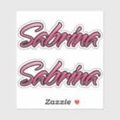 Sabrina faded pink Aufkleber Sticker Stickerset (Vel)