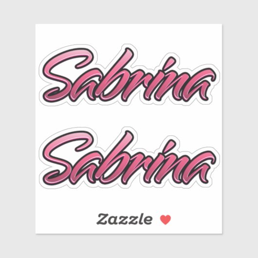 Sabrina faded pink Aufkleber Sticker Stickerset (Vel)
