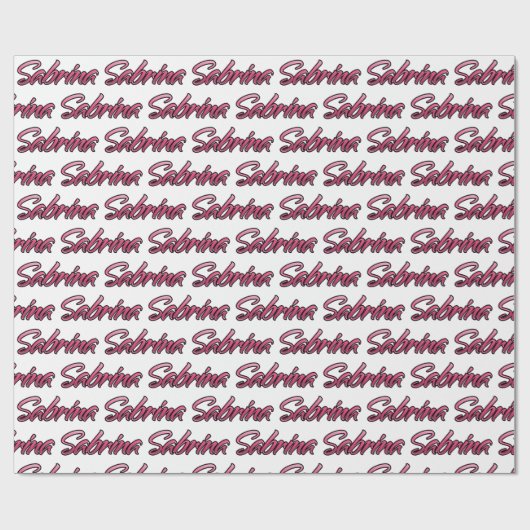 Sabrina faded pink personalisiertes Geschenkpapier Cadeaupapier (Vlak)