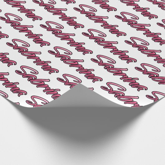 Sabrina faded pink personalisiertes Geschenkpapier Cadeaupapier (Hoek)