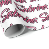 Sabrina faded pink personalisiertes Geschenkpapier Cadeaupapier (Rol Hoek)