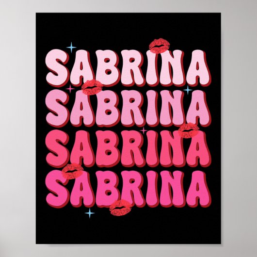 Sabrina gepersonaliseerde naam I Love Sabrina G Poster (Voorkant)