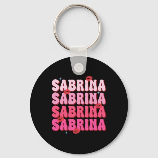  Sabrina gepersonaliseerde naam I Love Sabrina G Sleutelhanger (Voorkant)