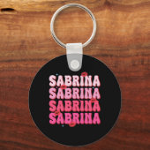  Sabrina gepersonaliseerde naam I Love Sabrina G Sleutelhanger (Voorkant)