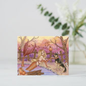 Sabrina - Herfst Mermaid Briefkaart (Staand voorkant)