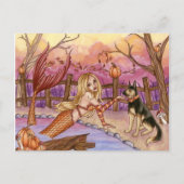 Sabrina - Herfst Mermaid Briefkaart (Voorkant)