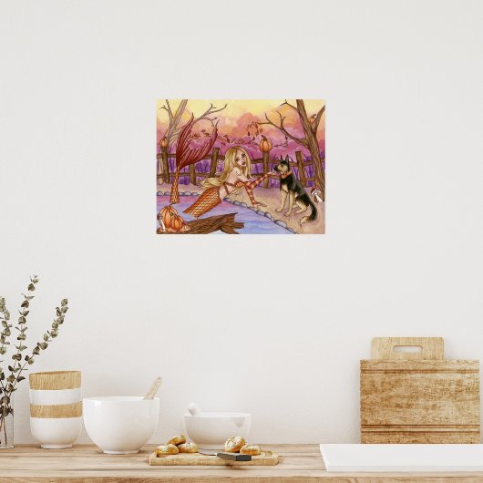 Sabrina - Herfst Mermaid Poster (Keuken)