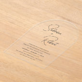 Sabrina Modern Huwelijksuitnodiging Acryl Uitnodigingen (Laagn)