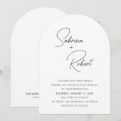 Sabrina Modern Huwelijksuitnodiging Kaart (Voorkant / Achterkant)