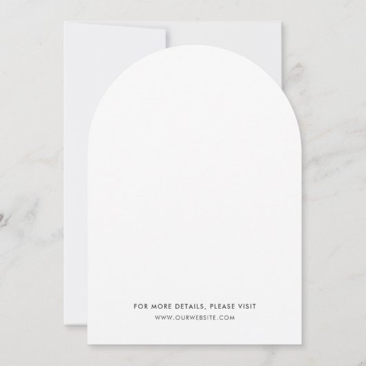 Sabrina Modern Huwelijksuitnodiging Kaart (Achterkant)