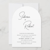 Sabrina Modern Huwelijksuitnodiging Kaart (Voorkant)