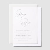 Sabrina Modern Huwelijksuitnodiging Vellum Uitnodigingen (Offset)