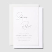 Sabrina Modern Wedding Save the Date Vellum Uitnodigingen (Offset)