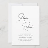 Sabrina moderne bruiloft save the date (Voorkant)