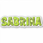 Sabrina Name Kiwi Design Aufkleber Sticker (Voorkant)