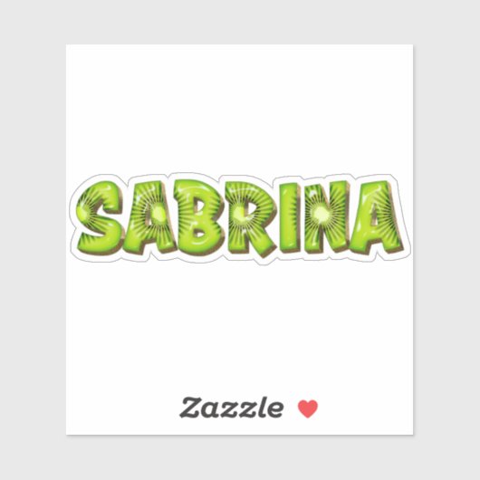 Sabrina Name Kiwi Design Aufkleber Sticker (Vel)