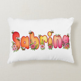 Sabrina - Personalized Bee Pillow Accent Kussen