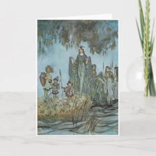 Sabrina Rises, attended by Water Nymphs Kaart