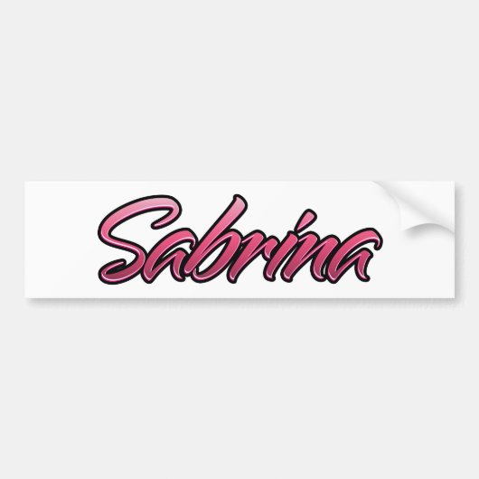 Sabrina vervaagde roze Aufkleber Sticker (Voorkant)