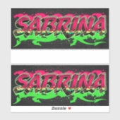 Sabrina Vorname Name Graffiti Aufkleber Sticker (Vel)