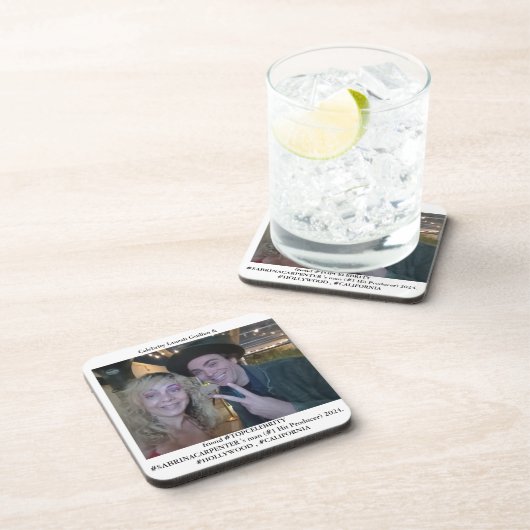 #SABRINACARPENTER's #PRODUCER met #LAURAHGUILLEN Bier Onderzetter (Rechterzijde)