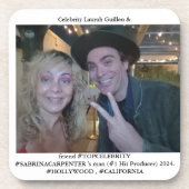 #SABRINACARPENTER's #PRODUCER met #LAURAHGUILLEN Bier Onderzetter (Voorkant)