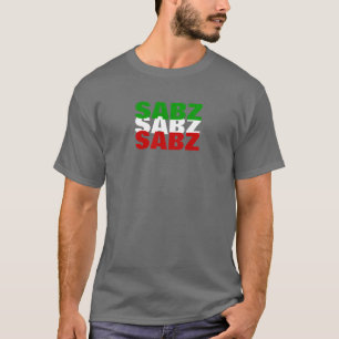 "SABZ" Iran driekleurige vlag T-shirt