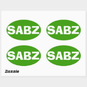 SABZ OVALE STICKER (Vel)