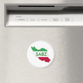 "SABZ" Vlagkaart van Iran Magneet (Insitu (Vaatwasser))
