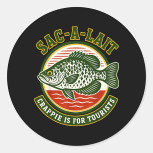 Sac A Lait Taart Is Voor Toeristen Grappige Vissen Ronde Sticker