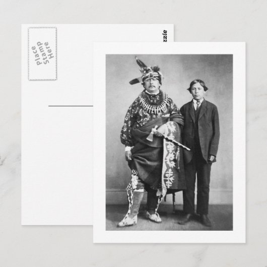 Sac and Fox Nation, 1868 Briefkaart (Voorkant / Achterkant)