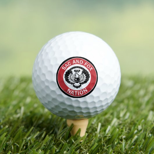 Sac and Fox Nation-vlag Oklahoma Golfballen (Insitu Shirt)