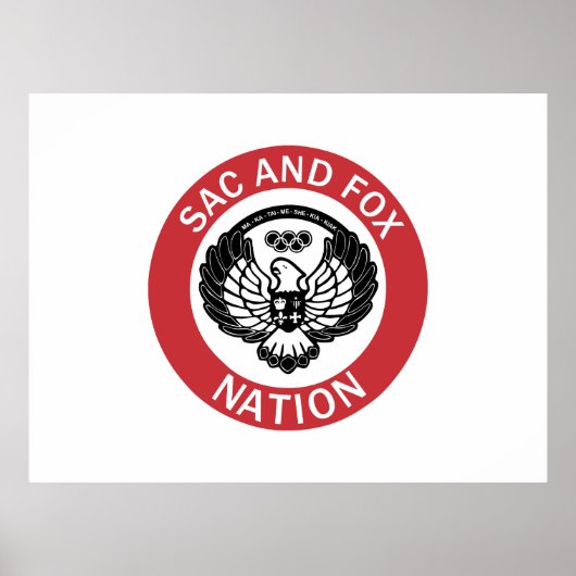 Sac and Fox Nation-vlag Oklahoma Poster (Voorkant)