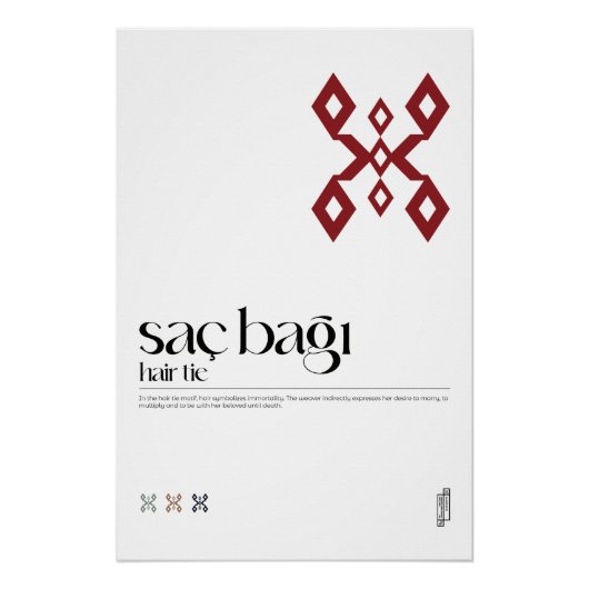 Saç Bağı (haarband) Turks Motief Poster (Voorkant)