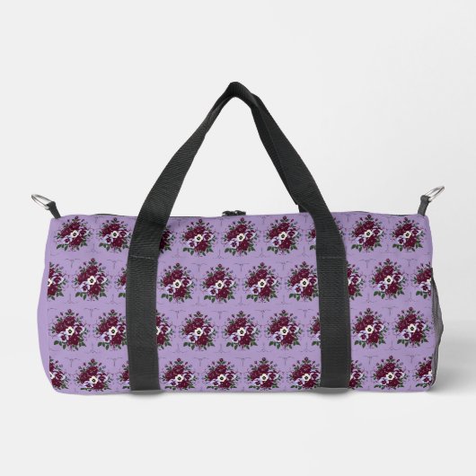 Sac de Sport à Motifs Bouquet de Violettes Plunjezak (Voorkant)