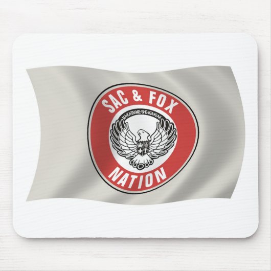 Sac & Fox Nation (Oklahoma) Flag Mousepad Muismat (Voorkant)