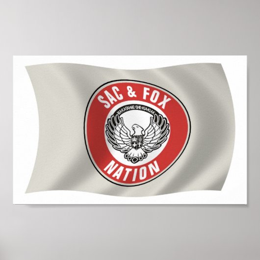 Sac & Fox Nation (Oklahoma) Vlag Poster Print (Voorkant)
