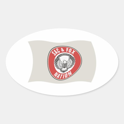 Sac & Fox Nation (Oklahoma) Vlag sticker (Voorkant)