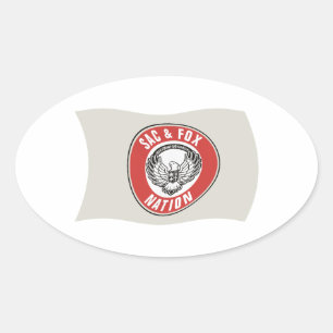 Sac & Fox Nation (Oklahoma) Vlagsticker Ovale Sticker