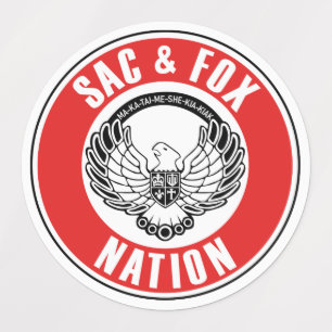 sac fox vlag amerikaans inheems verenigd amerikaan labels