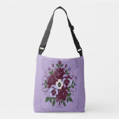 Sac Tote Bag Réglable Floral - Bouquet de Violette (Voorkant)