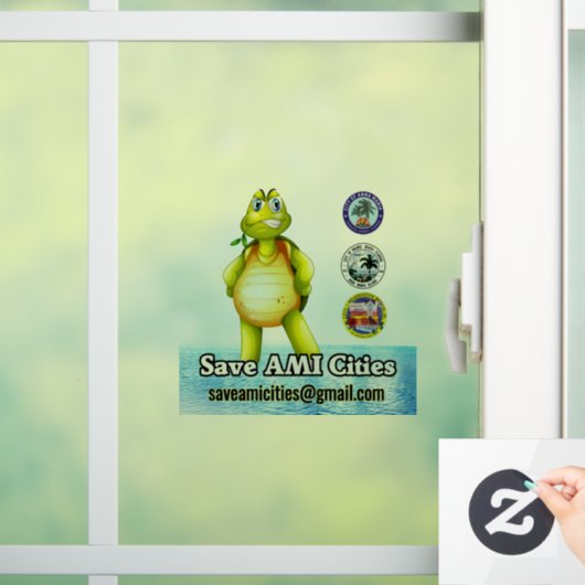 SAC Turtle Logo Window Cling Raamsticker (Huis)