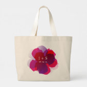 Sac Tussenbak - Jumbo Popflower Violet/rose Grote Tote Bag (Achterkant)
