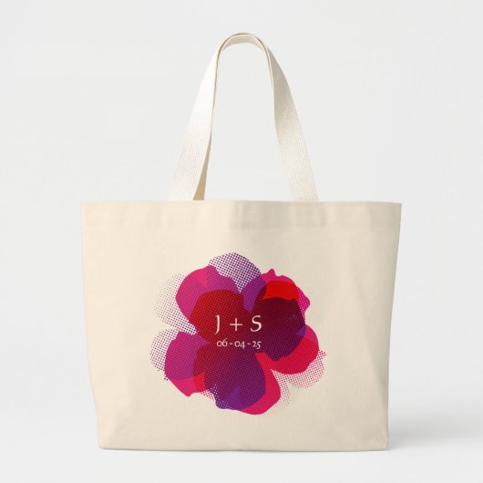 Sac Tussenbak - Jumbo Popflower Violet/rose Grote Tote Bag (Voorkant)