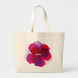 Sac Tussenbak - Jumbo Popflower Violet/rose Grote Tote Bag