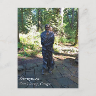 Sacagawea Statue, Fort Clatsop, Astoria, Oregon Briefkaart