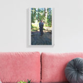 Sacagawea Statue, Fort Clatsop, Astoria, Oregon Canvas Afdruk (Insitu (Woonkamer))