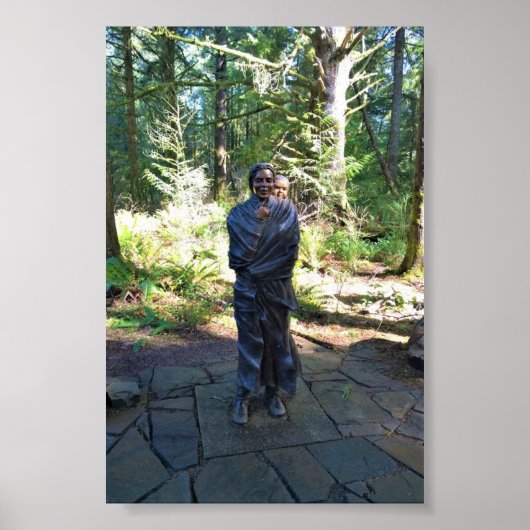 Sacagawea Statue, Fort Clatsop, Astoria, Oregon Poster (Voorkant)