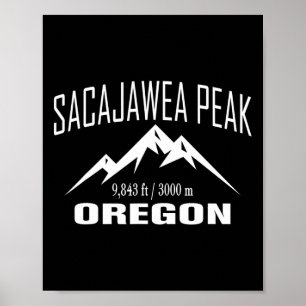 Sacajawea Peak Oregon Klimmen Summit Club Buiten Poster